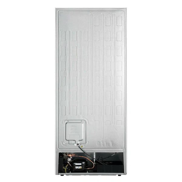 Rear view of FORNO Maderno 28-Inch Built-In 13.6 Cu. Ft. Convertible Refrigerator in white, showing ventilation panel, power cord access, and flat-back design for seamless installation.