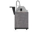 Side view of the FORNO Rimini 30-Inch Sink Module, showing the stainless steel construction with smooth paneling, part of a modular outdoor kitchen setup designed for durability and seamless integration.