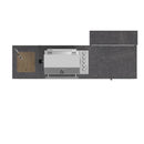 Top view of the FORNO Rimini 30-Inch Outdoor Kitchen, showcasing the stainless steel grill surface, sleek cooking grates, and smooth countertop layout designed for efficient outdoor meal preparation and grilling.