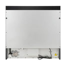 Rear view of the Forno Antico 36-Inch Dual Fuel Range, displaying the power connection panel, ventilation openings, and flat-back design for streamlined installation.