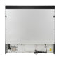 Rear view of the Forno Antico 36-Inch Dual Fuel Range, displaying the power connection panel, ventilation openings, and flat-back design for streamlined installation.