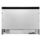 Rear view of the Forno Antico 48-Inch Gas Range, displaying gas and electrical connection ports, venting components, and a flat-back design for seamless kitchen installation.