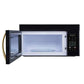 Forno FOTR3007 30-Inch Over-the-Range Microwave in Black, Front View with Door Open Showing Interior Cavity