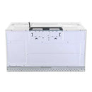 Back view of Forno FOTR3007 30-Inch Over-the-Range Microwave in white finish, showing ventilation, power connections, and mounting components.