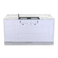Back view of Forno FOTR3007 30-Inch Over-the-Range Microwave in white finish, showing ventilation, power connections, and mounting components.