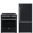 Forno Espresso Package - 30" Electric Range and Refrigerator in Stainless, Black, or White with Accents