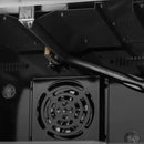 FORNO Galiano 48-Inch French Door Gas Range with 8 Burners and 6.58 Cu. Ft. Convection Oven in Black/White with Antique Brass Trim