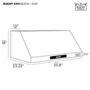 Kucht 36-Inch Under Cabinet Range Hood 900 CFM in Stainless Steel KRH3620A