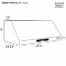 Kucht 48-Inch Under Cabinet Range Hood 1200 CFM in Stainless Steel & Silver KRH4820A