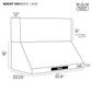 Kucht 36-Inch Wall Mounted Range Hood 900 CFM in Stainless Steel & Silver KRH3621A