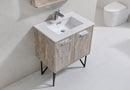 KubeBath Bosco 30 in. Modern Bathroom Vanity w/ Cream Countertop, KB30NW