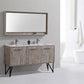 KubBath Bosco 60 in. Double Sink Modern Bathroom Vanity w/ Quartz Countertop, KB60DNW