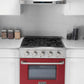 Kucht 30-Inch Pro-Style Dual Fuel Range in Stainless Steel with Red Oven Door KDF302-R