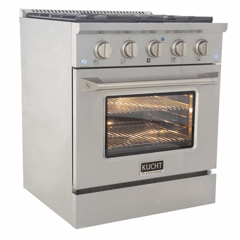 Kucht 30-Inch Pro-Style Dual Fuel Range in Stainless Steel KDF302-S