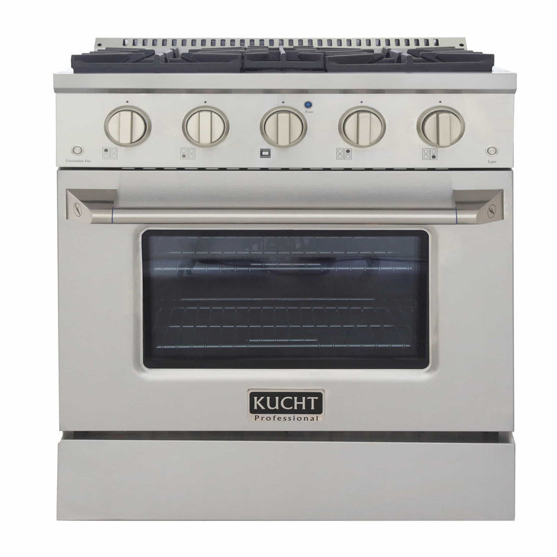 Kucht 30-Inch Pro-Style Dual Fuel Range in Stainless Steel KDF302-S