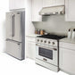 Kucht 30-Inch Pro-Style Dual Fuel Range in Stainless Steel with White Oven Door KDF302-W