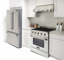 Kucht 30-Inch Pro-Style Dual Fuel Range in Stainless Steel with White Oven Door KDF302-W