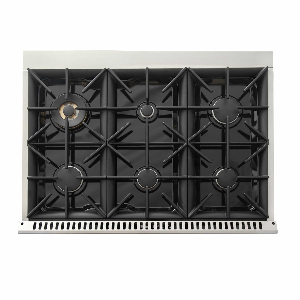 Kucht 36-Inch Pro-Style Dual Fuel Range in Stainless Steel with Black Oven Door KDF362-K