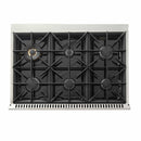 Kucht 36-Inch Pro-Style Dual Fuel Range in Stainless Steel with Black Oven Door KDF362-K