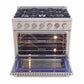 Kucht 36-Inch Pro-Style Dual Fuel Range in Stainless Steel KDF362-S