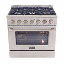 Kucht 36-Inch Pro-Style Dual Fuel Range in Stainless Steel KDF362-S