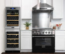 Kucht 36-Inch Pro-Style Dual Fuel Range in Stainless Steel with Black Oven Door KDF362-K