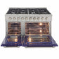 Kucht 48-Inch Pro-Style Dual Fuel Range in Stainless Steel with Blue Oven Door KDF482-B