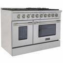 Kucht 4-Piece Appliance Package - 48" Dual Fuel Range, 36" Panel Ready Refrigerator, Under Cabinet Hood, & Panel Ready Dishwasher