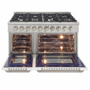 Kucht 48-Inch Pro-Style Dual Fuel Range in Stainless Steel with White Oven Door KDF482-W