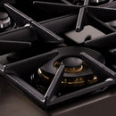 KUCHT Gemstone Professional 36-Inch 5.2 Cu. Ft. Dual Fuel Range for Propane Gas with Sealed Burners and Convection Oven in Titanium Stainless Steel KED364/LP