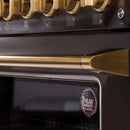 KUCHT Gemstone Professional 36-Inch 5.2 Cu. Ft. Dual Fuel Range for Propane Gas with Sealed Burners and Convection Oven in Titanium Stainless Steel KED364/LP