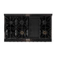 KUCHT Gemstone Professional 48-Inch 46.7 Cu. Ft. Dual Fuel Range for Natural Gas with Sealed Burners and Convection Oven in Titanium Stainless Steel KED484