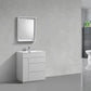 KubeBath Milano 30 in. Modern Bathroom Vanity - High Glossy, KFM30-GW