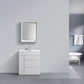 KubeBath Milano 30 in. Modern Bathroom Vanity - High Glossy, KFM30-GW