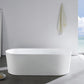 KubeBath Kube Ovale 59 inch White Free Standing Bathtub, KFST1459