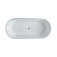 KubeBath Kube Ovale 59 inch White Free Standing Bathtub, KFST1459