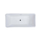 KubeBath Ondulato 67'' White Free Standing Bathtub, KFST7667