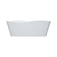 KubeBath Ondulato 67'' White Free Standing Bathtub, KFST7667