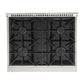 Kucht 30 in. 4.2 cu. ft. Professional All Gas Range in Stainless Steel with Color Options KNG301