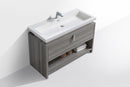 KubeBath Levi 48 in. Modern Bathroom Vanity w/ Cubby Hole - Ash Gray, L1200HGASH