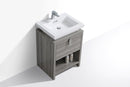 KubeBath Levi 24 in. Modern Bathroom Vanity w/ Cubby Hole - Ash Gray, L600HGASH