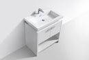Levi 32 in. Modern Bathroom Vanity w/ Cubby Hole - High Gloss White