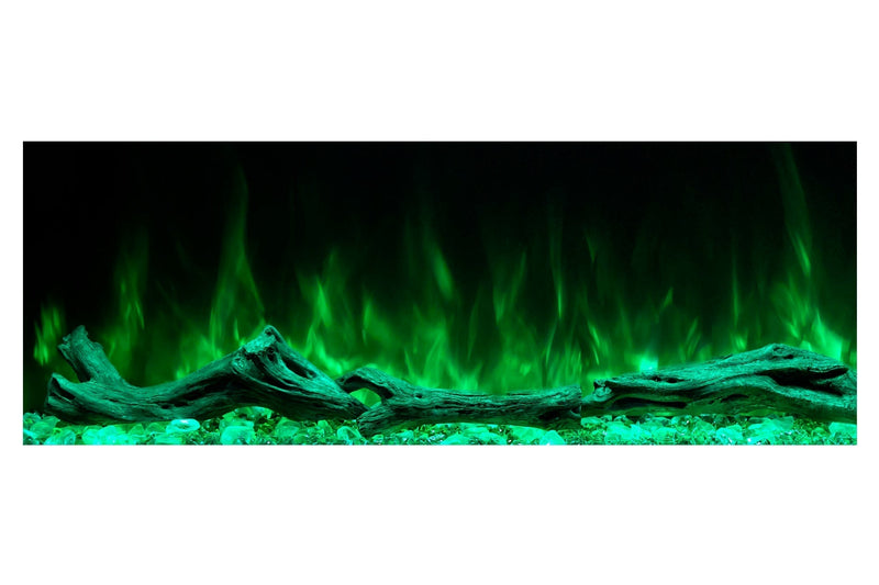 Modern Flames Landscape Pro 82'' Studio Suite Wall Mount Mantel Package | Driftwood Grey