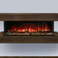 Modern Flames Landscape Pro 70'' Studio Suite Wall Mount Mantel Package | Weathered Walnut