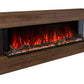 Modern Flames Landscape Pro 82'' Studio Suite Wall Mount Mantel Package | Weathered Walnut