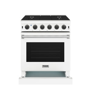 Thor Kitchen 30 Inch L-Series Professional Liquid Propane Range in White