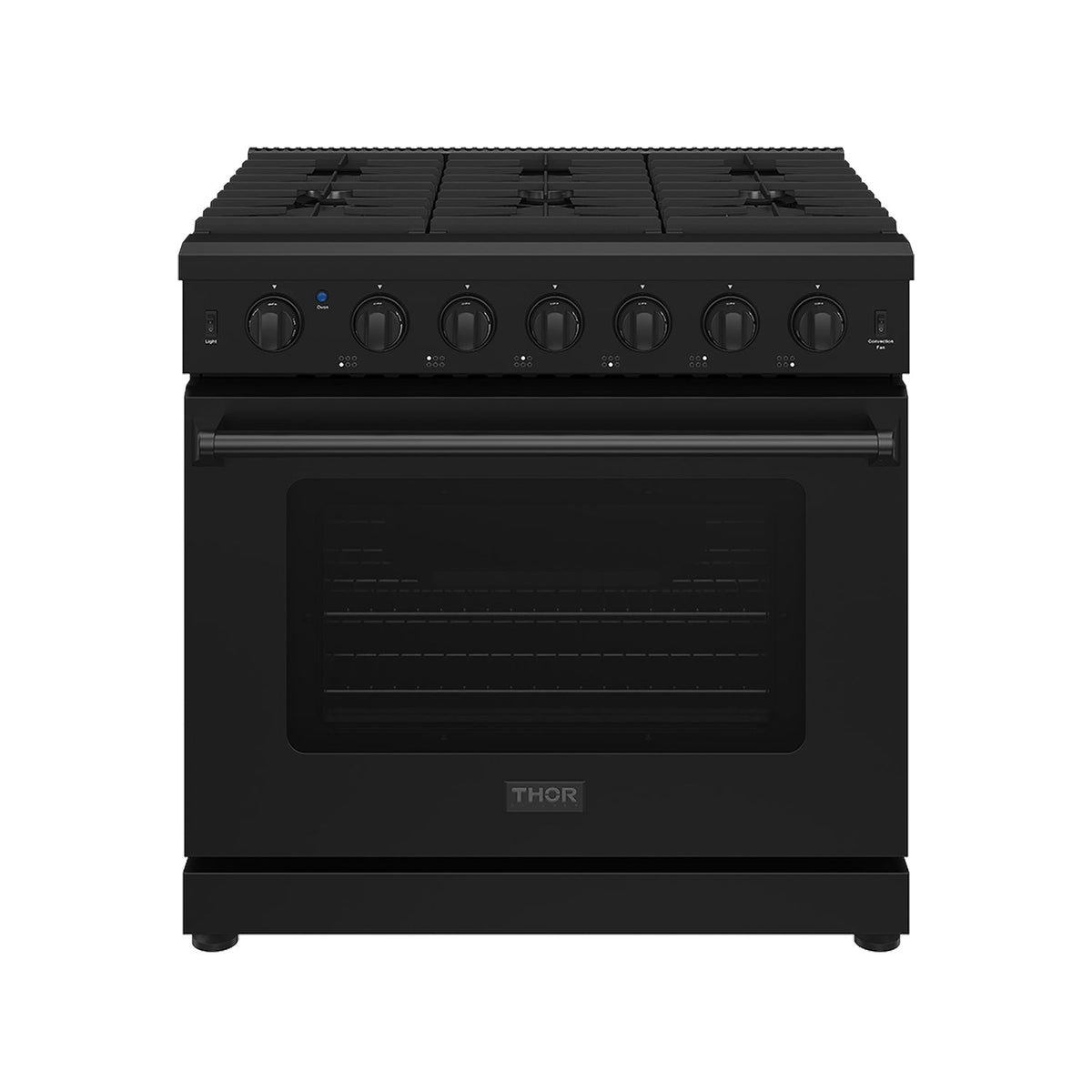 Thor Kitchen 36 Inch L-Series Professional Gas Range in Black