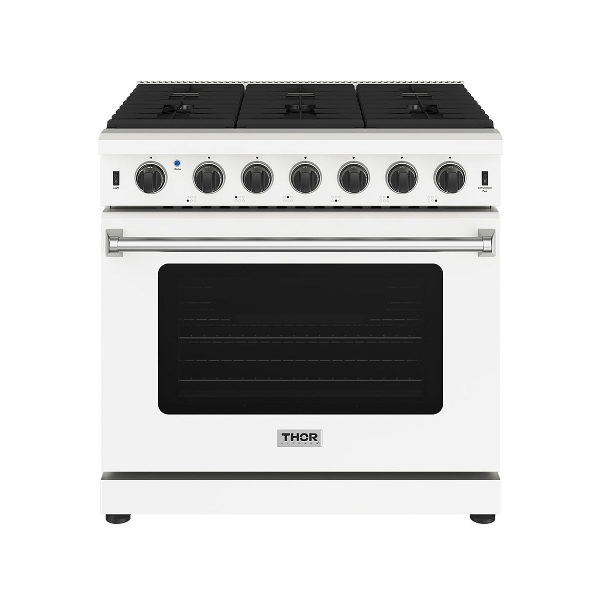 Thor Kitchen 36 Inch L-Series Professional Liquid Propane Range in White
