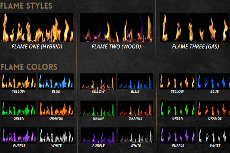 Modern Flames Orion Multi 88'' Electric Fireplace Wall Mount Studio Suite | Weathered Walnut