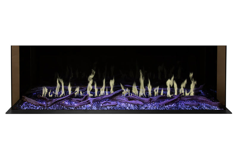 Modern Flames Orion Multi 88'' Electric Fireplace Wall Mount Studio Suite | Driftwood Gray